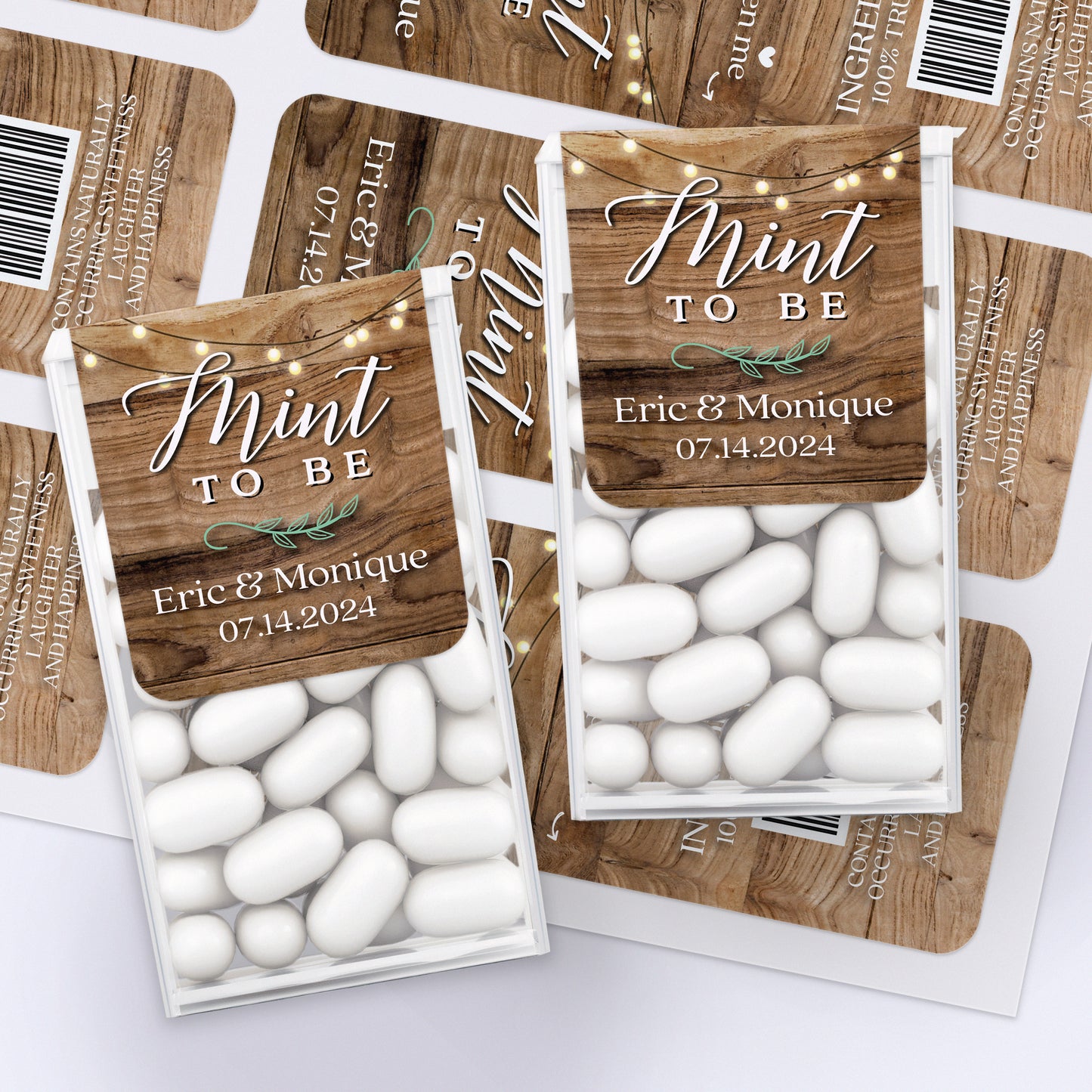 Rustic Wooden Labels for Tic Tac Mints