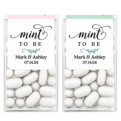 Pink and Mint Tic Tac Wedding Mint to be Stickers