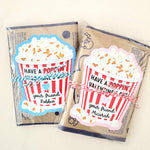 Personalized Valentine's Day Popcorn Stickers for Kids - XOXOKristen