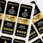 XOXOKristen printed sticker sheets with black and gold milestone birthday designs featuring bold typography and elegant accents – XOXOKristen