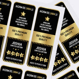 XOXOKristen printed sticker sheets with black and gold milestone birthday designs featuring bold typography and elegant accents – XOXOKristen