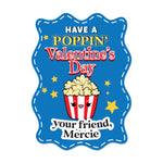 Custom Personalized Valentine Popcorn Stickers for Kids - XOXOKristen