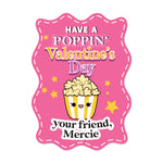 Custom Personalized Valentine Popcorn Stickers for Kids - XOXOKristen