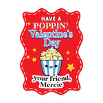 Custom Personalized Valentine Popcorn Stickers for Kids - XOXOKristen