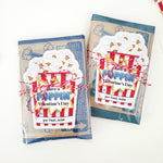 Custom Personalized Kids Valentine Popcorn Stickers - XOXOKristen