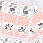XOXOKristen bulk sheets of pink “Mint to Be” favor labels with heart motifs, ideal for mint boxes and guest gifts – XOXOKristen