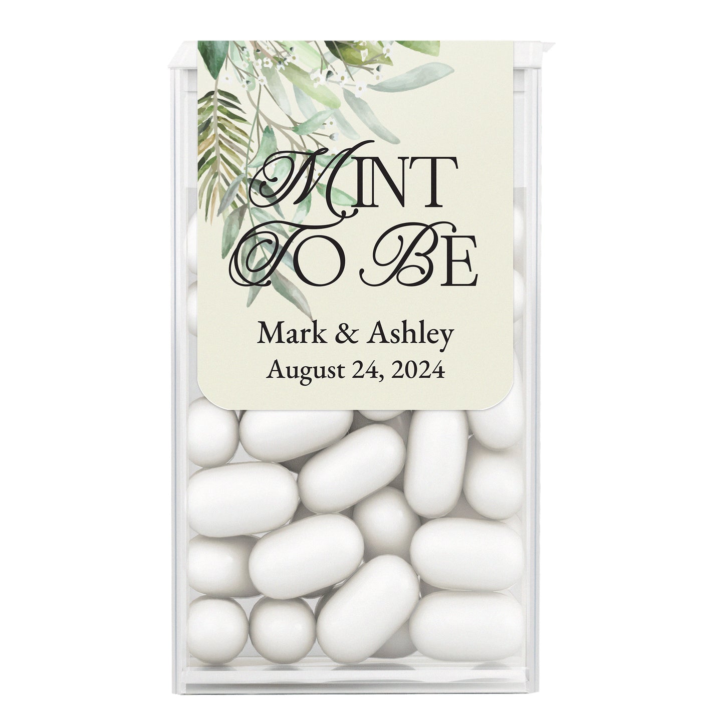 wedding favor sticker for tic tac boxes with mint to be green fairy tale design -  XOXOKristen