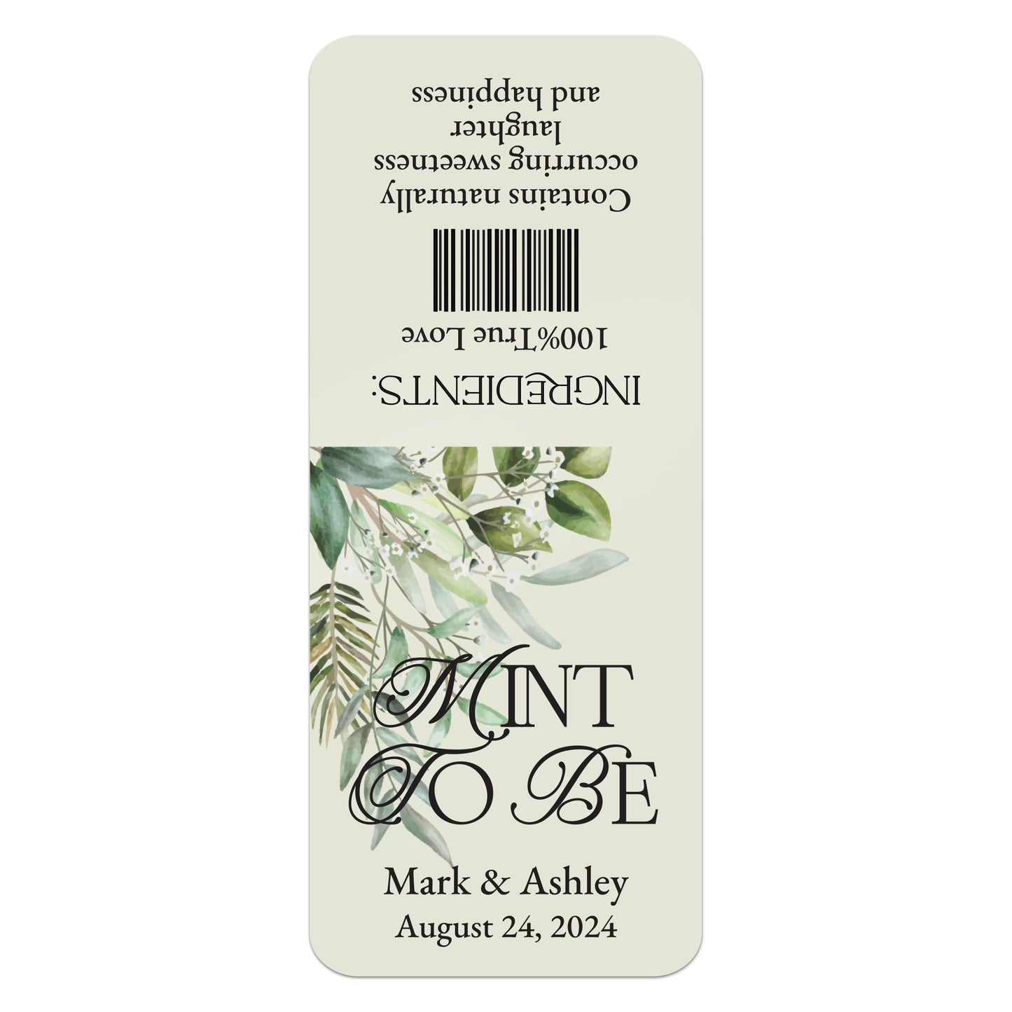 wedding favor sticker for tic tac boxes with mint to be green fairy tale design -  XOXOKristen