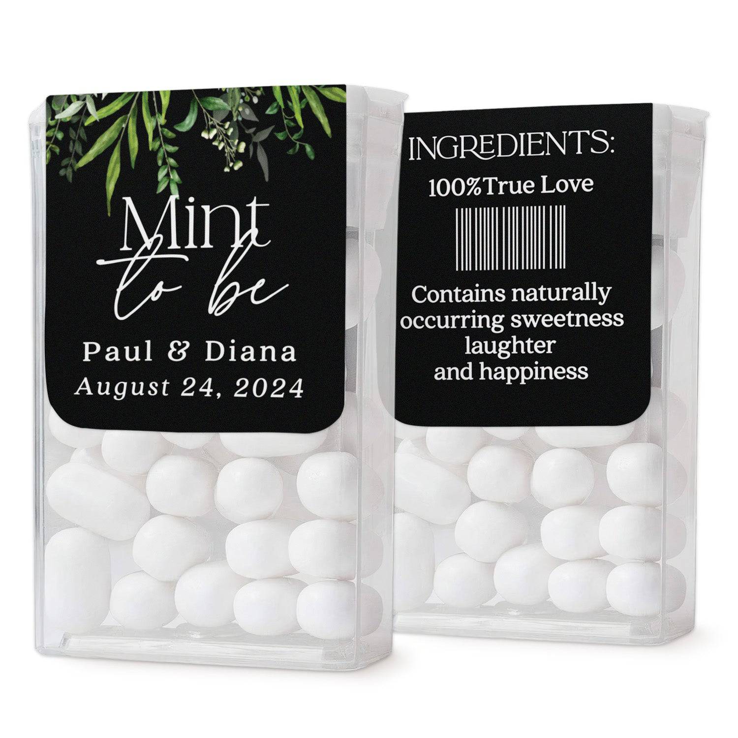 Black & Greenery Tic Tac Labels - XOXOKristen