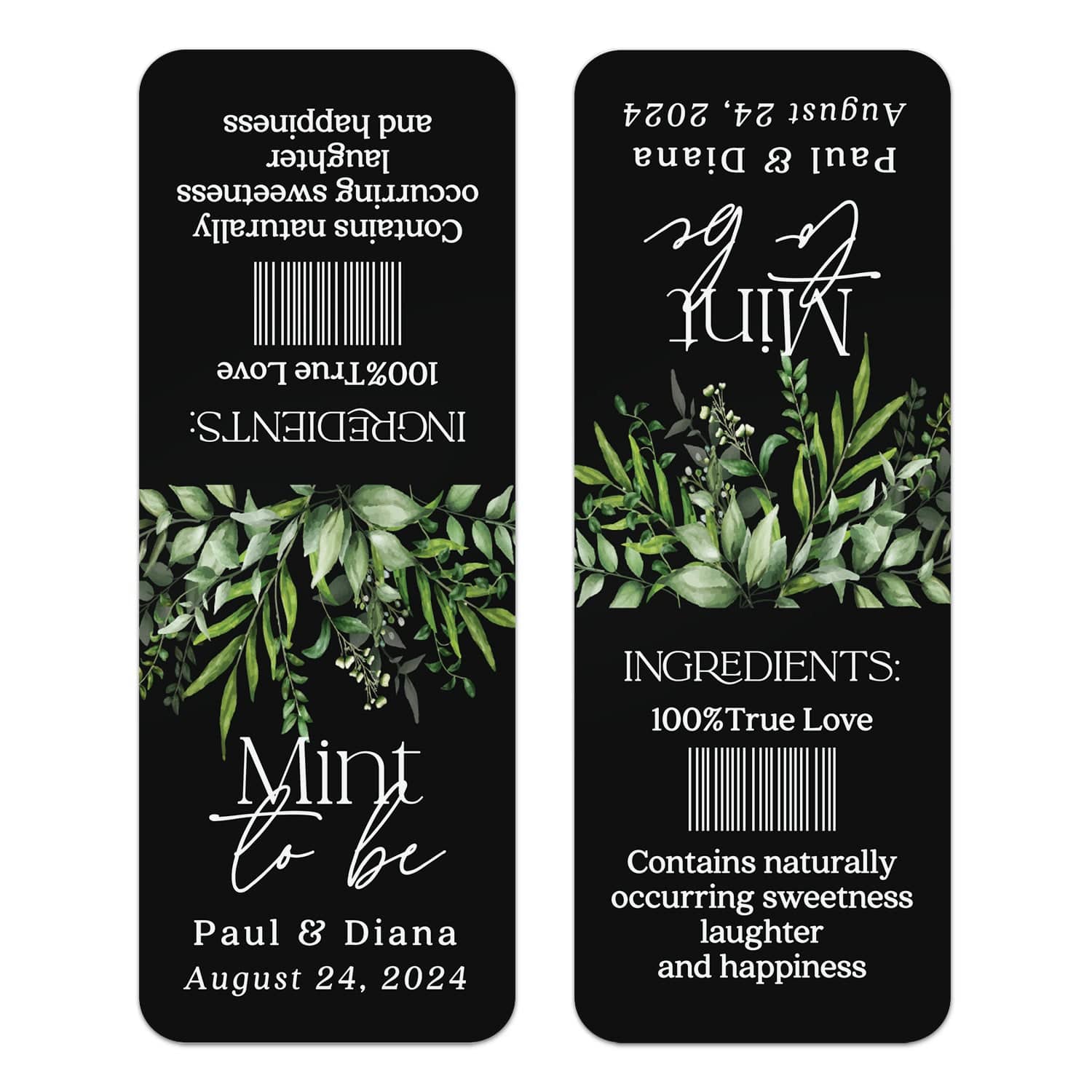 Black & Greenery Tic Tac Labels - XOXOKristen