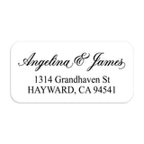 XOXOKristen bulk sheet of elegant calligraphy return address labels in black on white with rounded corners for envelopes – XOXOKristen