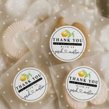 Lemon Thank you Stickers