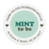 Mint to Be Favor Stickers