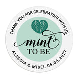 Mint to Be Favor Stickers