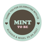 Mint to be Favor Stickers