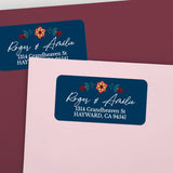Floral Return Address Labels