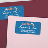 Floral Wedding Address Stickers