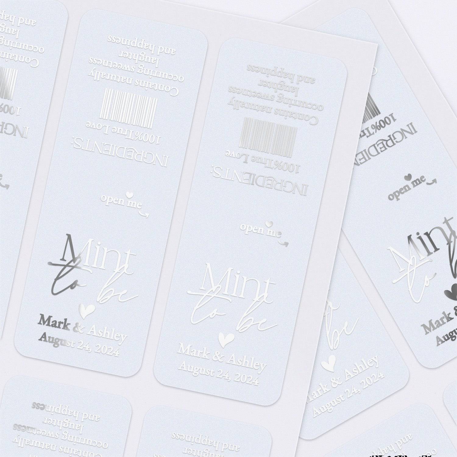 Elegant Foiled Tic Tac Stickers - XOXOKristen