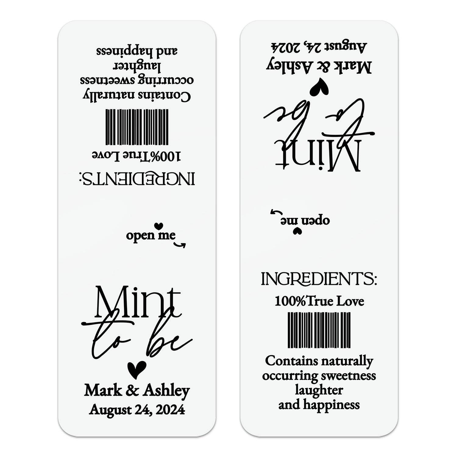 Elegant Foiled Tic Tac Stickers - XOXOKristen