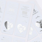 Printed sheets of personalized “Mint to Be” Tic Tac stickers in foil and black designs, custom wedding favor labels for elegant celebrations, XOXOKristen