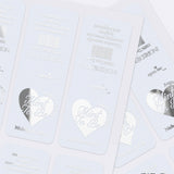 Printed sheets of personalized “Mint to Be” Tic Tac stickers in foil and black designs, custom wedding favor labels for elegant celebrations, XOXOKristen