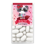 XOXOKristen Tic Tac box sticker with cartoon panda bear wearing red bow and sunglasses, “You’re Beary Cool” text, pink background with hearts – XOXOKristen