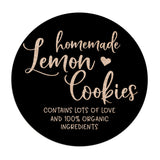 Handmade Lemon Cookies Round Stickers