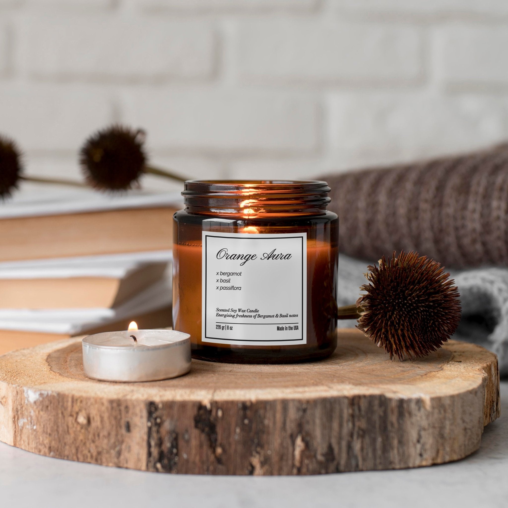 Kraft Candle Stickers