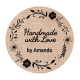 Kraft Handmade with Love Labeling Stickers