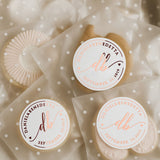 Curly Slash Monograms Sticker