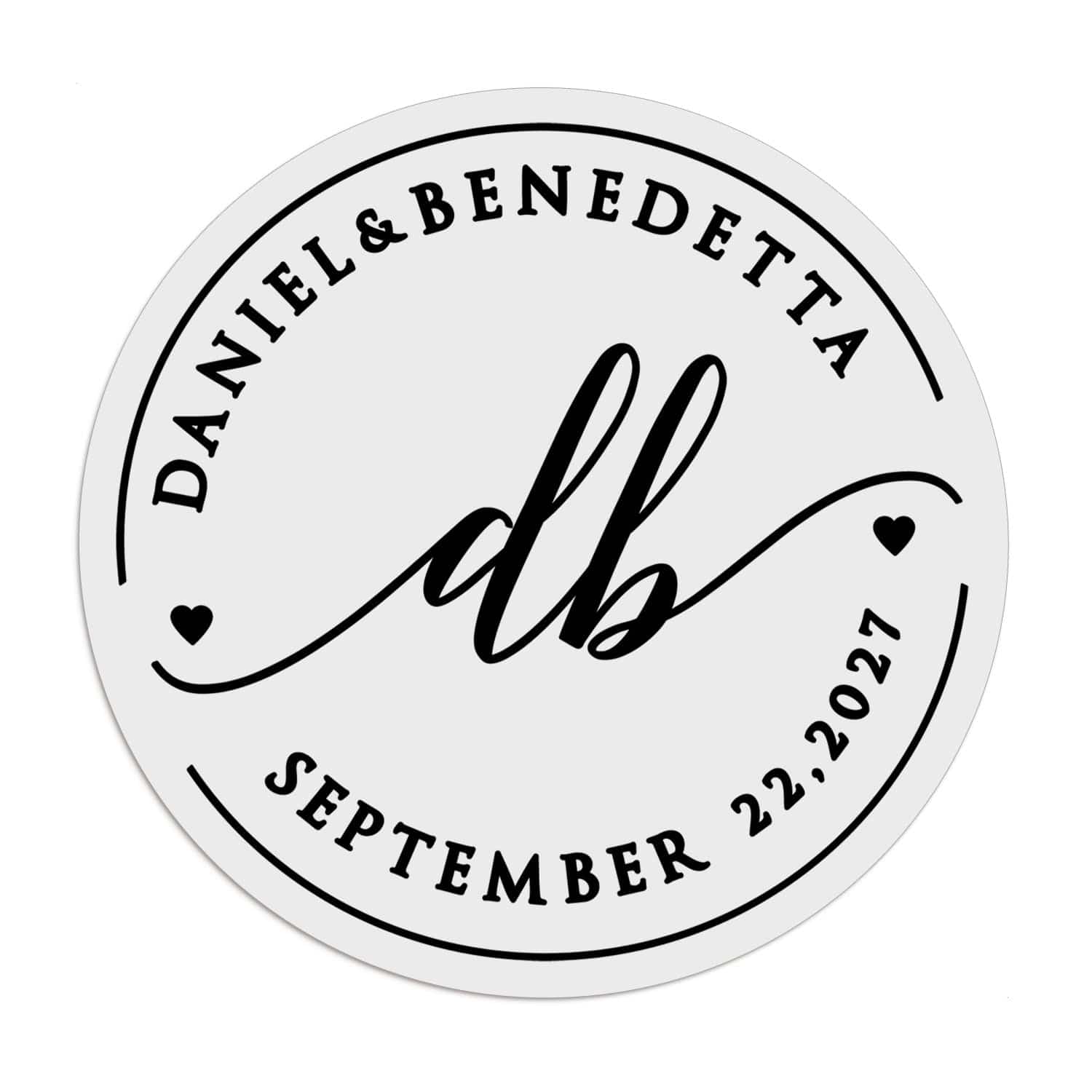 Personalized Monograms Wedding Sticker - XOXOKristen