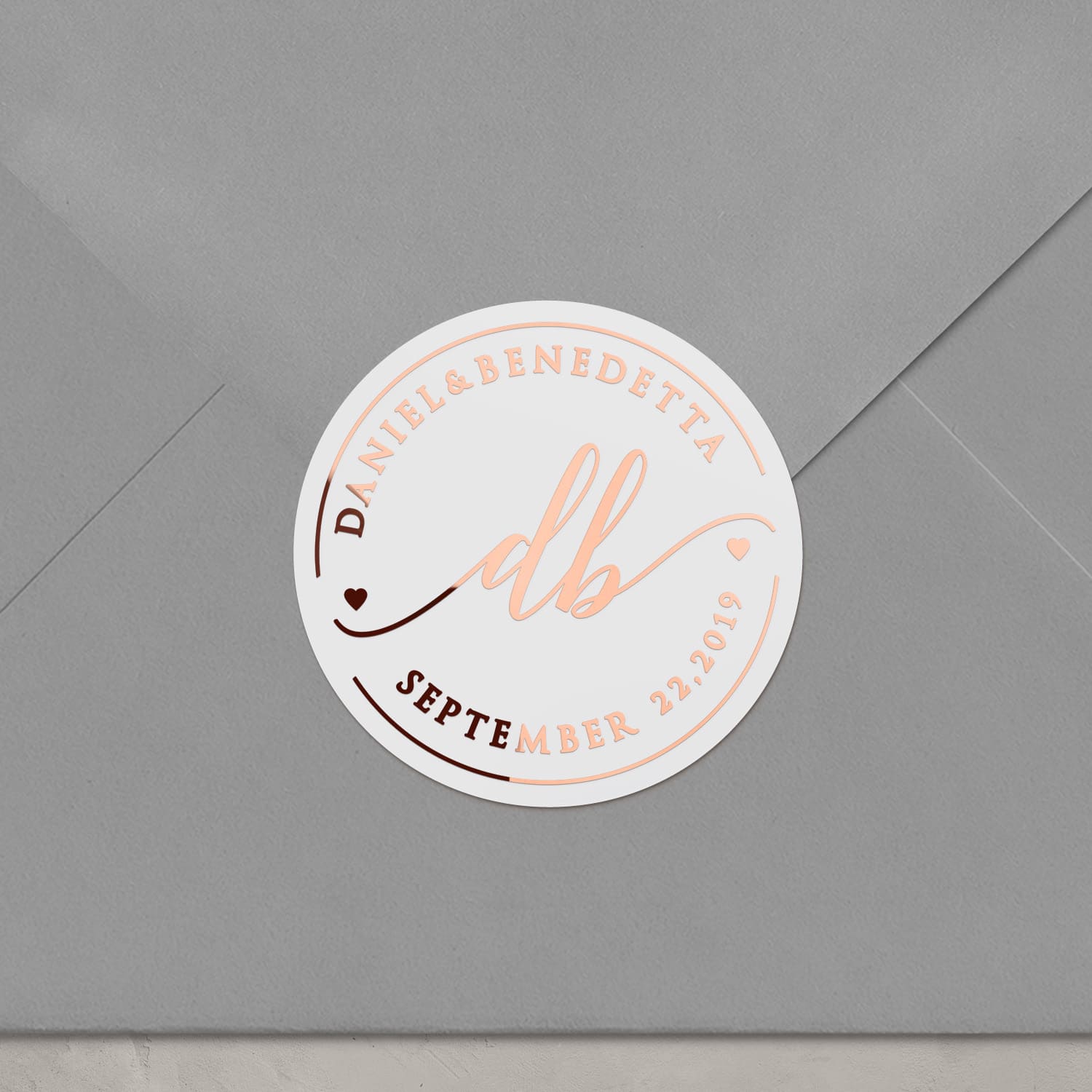Curly Slash Monograms Sticker