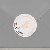 Curly Slash Monograms Sticker