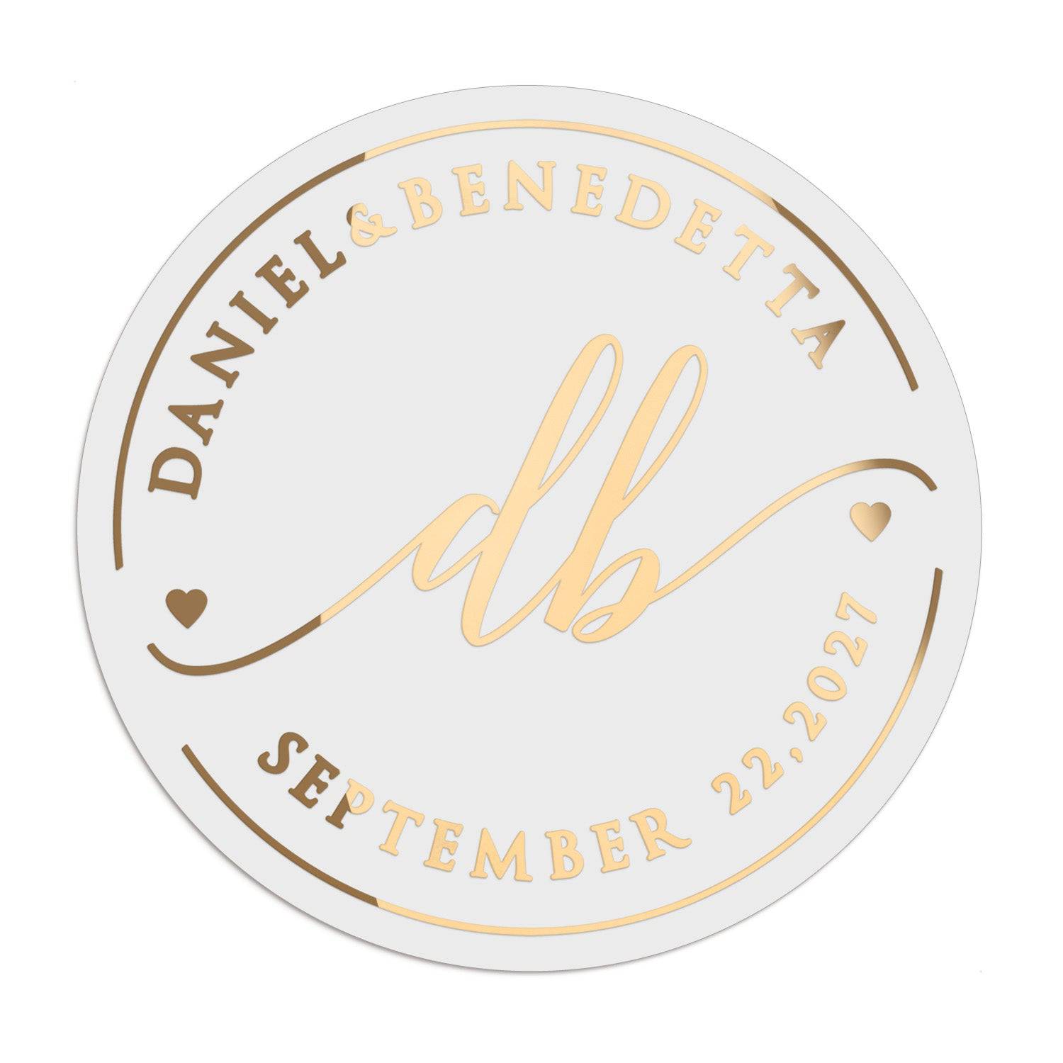Personalized Monograms Wedding Sticker - XOXOKristen