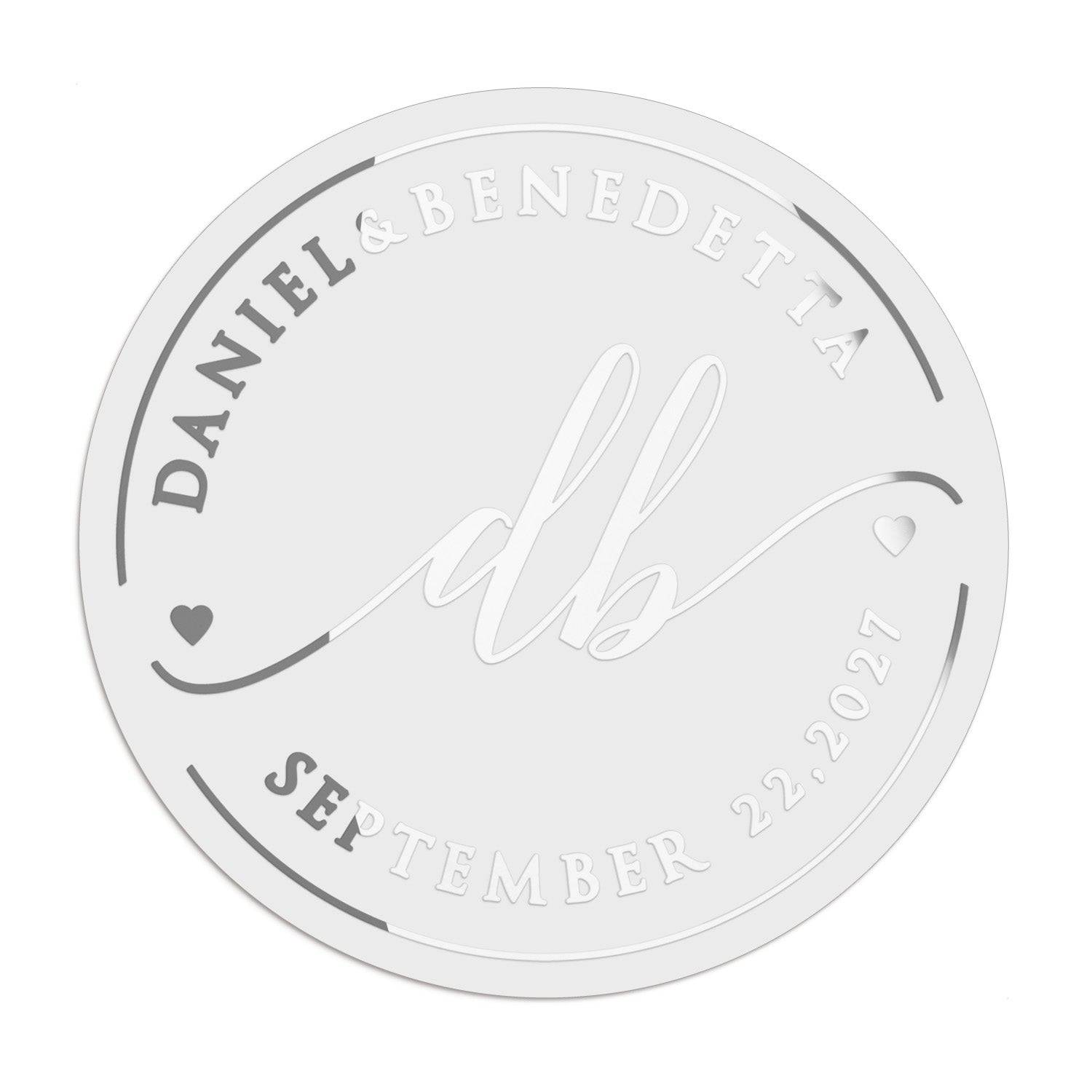 Personalized Monograms Wedding Sticker - XOXOKristen