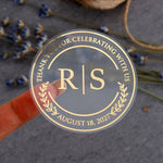 Laurel wreath favor sticker - XOXOKristen