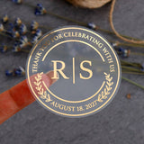 Laurel wreath favor sticker - XOXOKristen