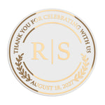 Laurel wreath favor sticker - XOXOKristen