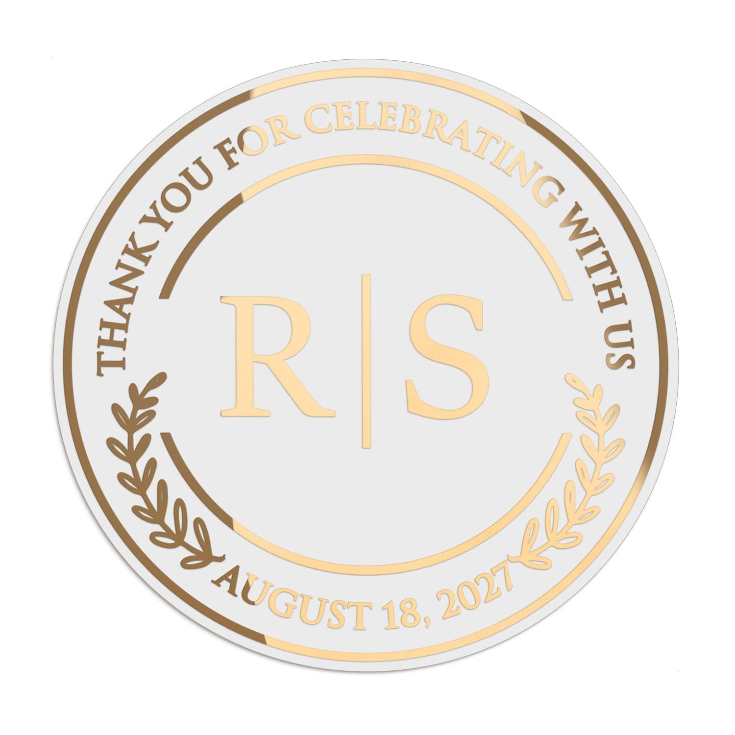 Laurel wreath favor sticker - XOXOKristen