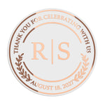 Laurel wreath favor sticker - XOXOKristen