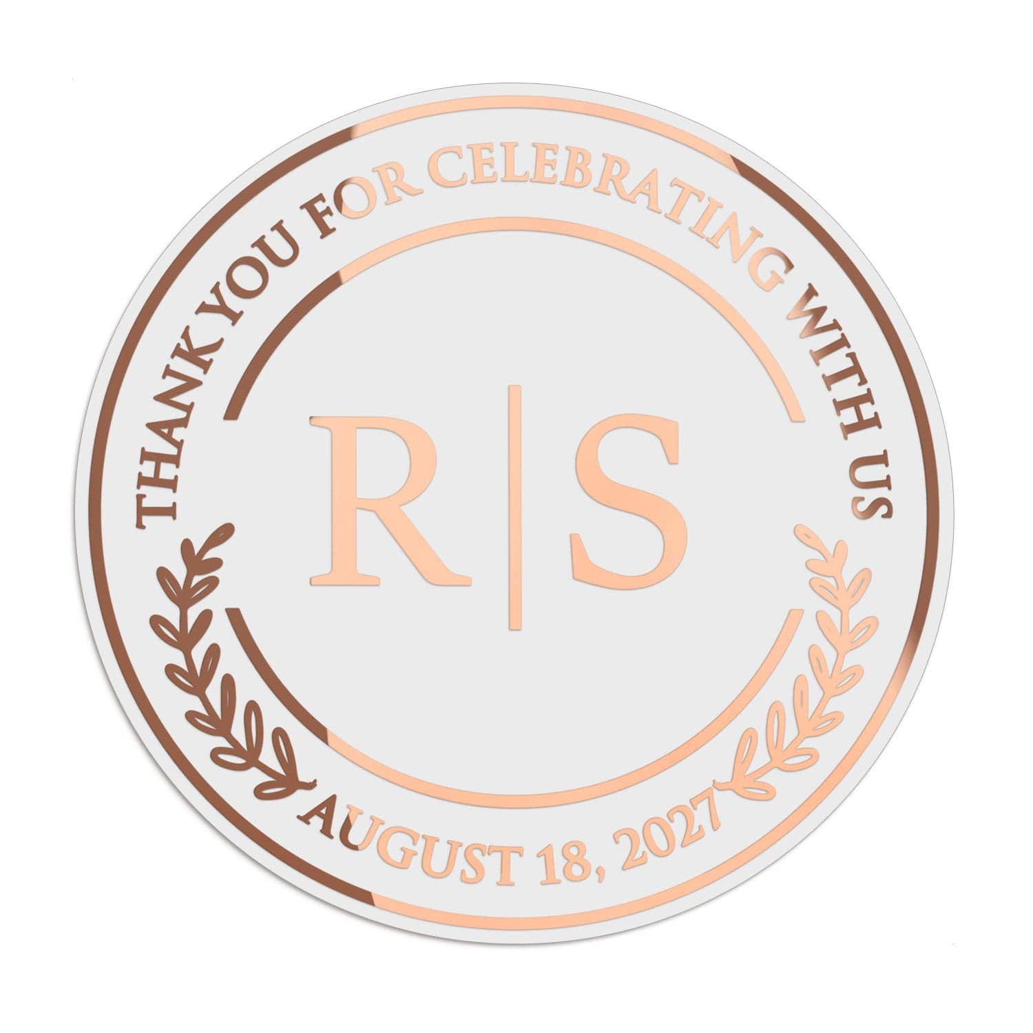 Laurel wreath favor sticker - XOXOKristen