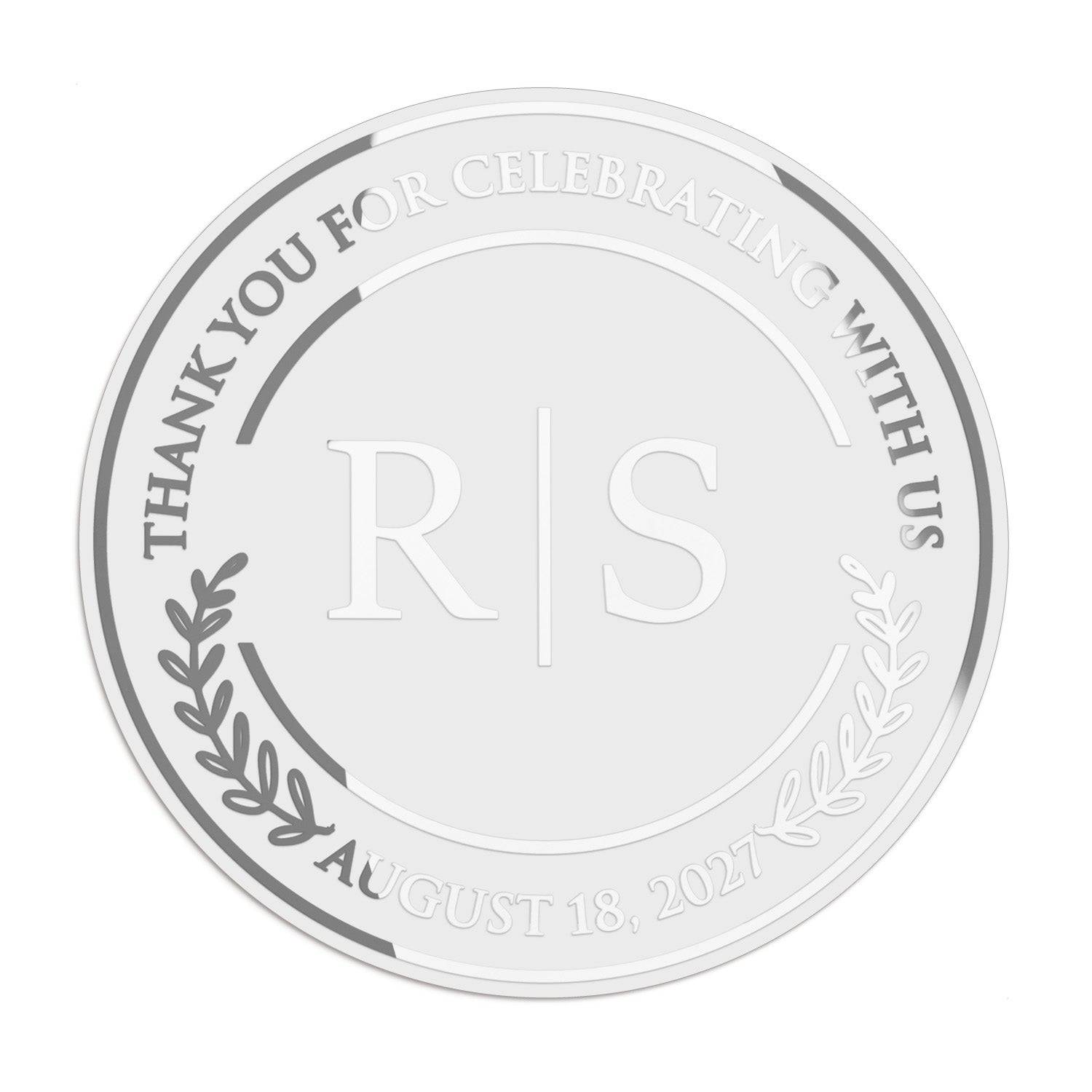 Laurel wreath favor sticker - XOXOKristen