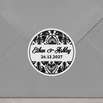 Damask Ornaments Wedding Sticker - XOXOKristen