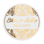 Damask Ornaments Wedding Sticker - XOXOKristen