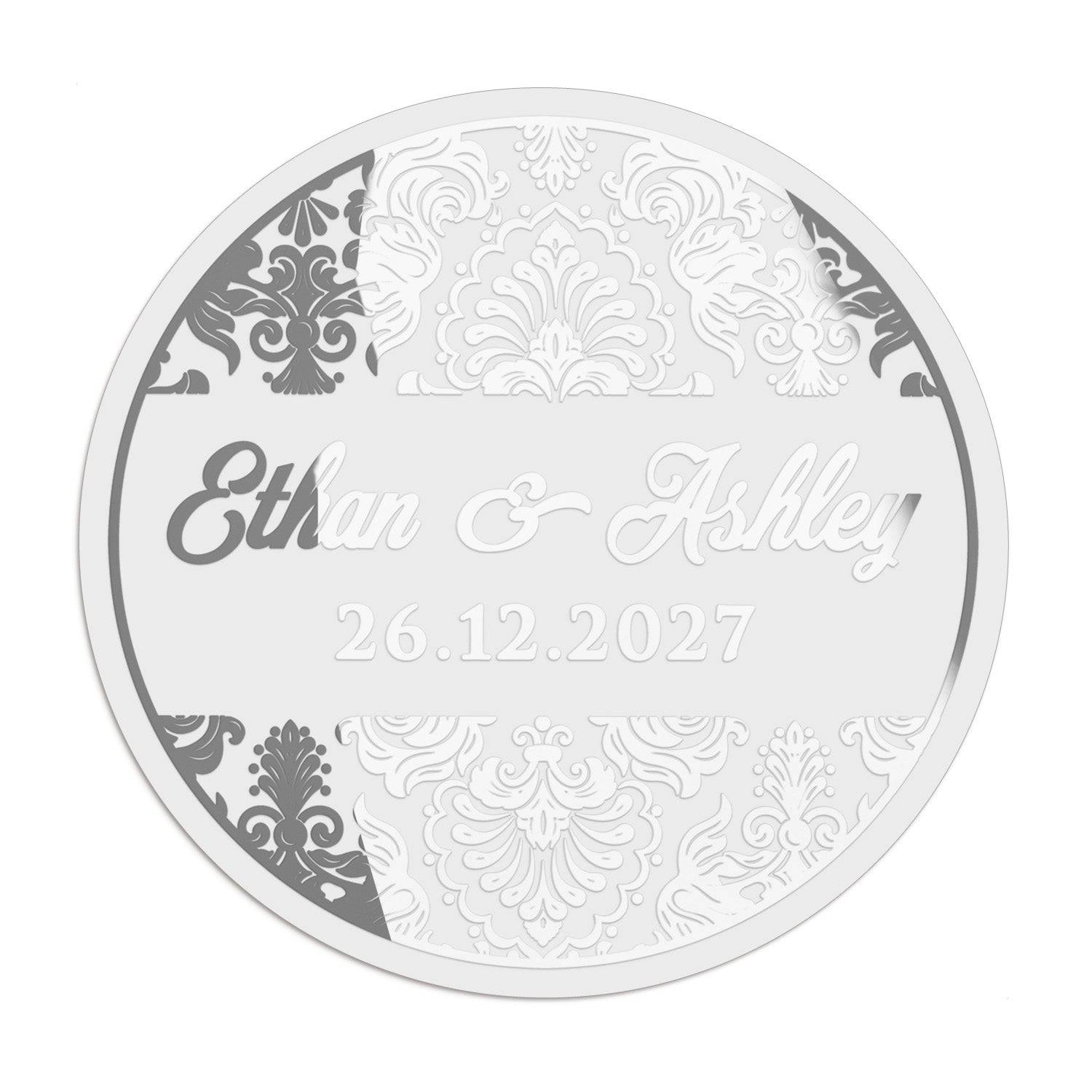 Damask Ornaments Wedding Sticker - XOXOKristen