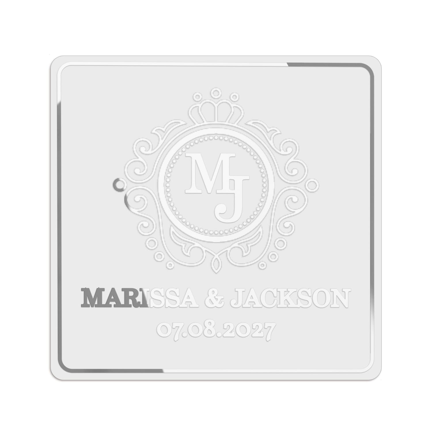 Romantic Frame Clear Wedding Sticker