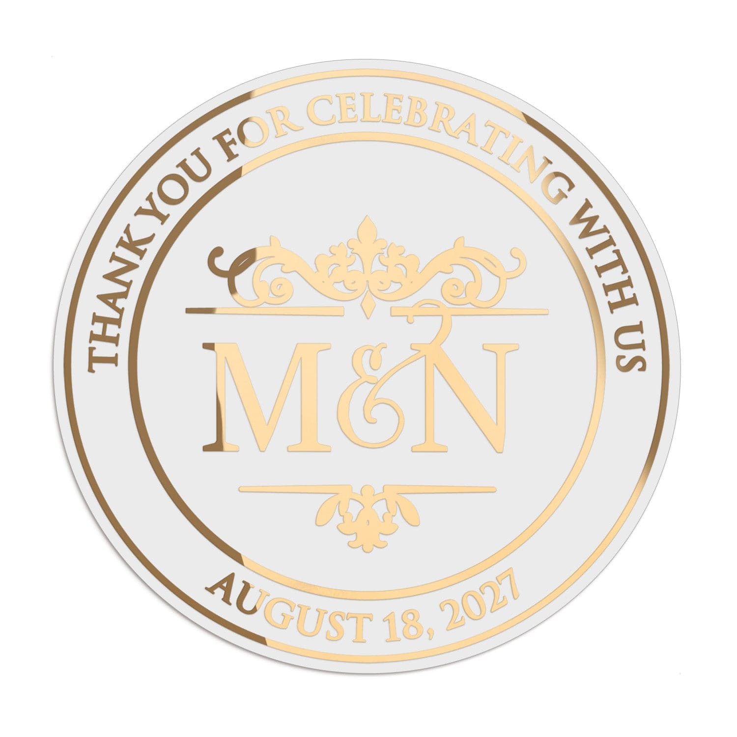 Thank you ornament Wedding Sticker - XOXOKristen