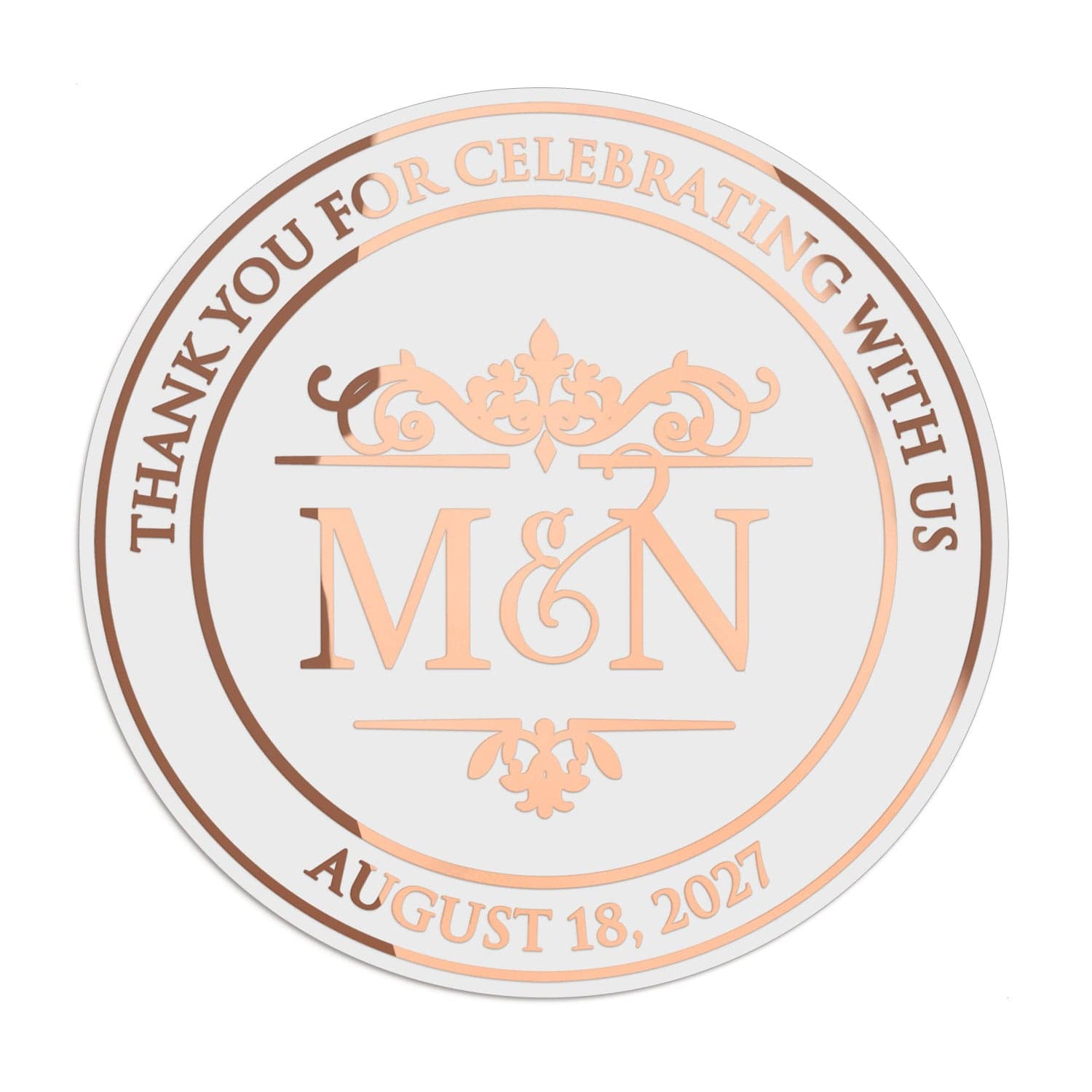 Thank you ornament Wedding Sticker - XOXOKristen