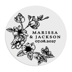 Magnolia Floral Wedding Sticker - XOXOKristen