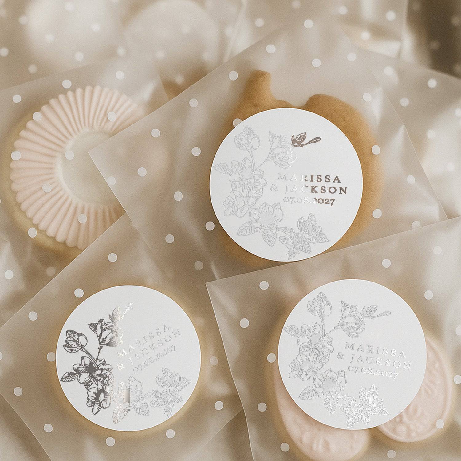 Magnolia Floral Wedding Sticker - XOXOKristen